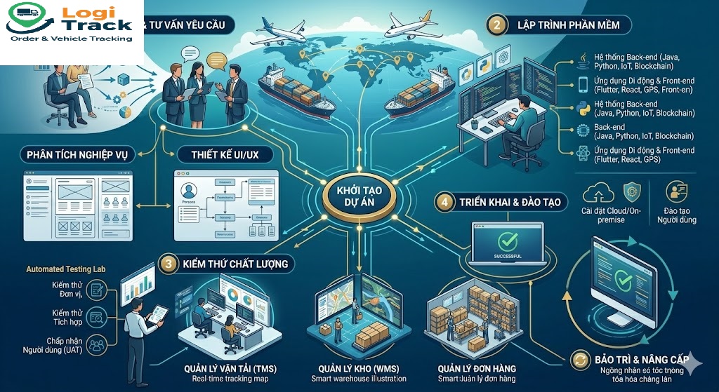 Quy trình gia công phần mềm Logistics chuyên nghiệp từ A–Z