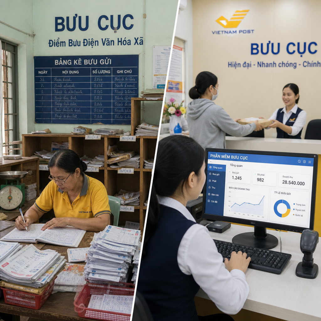 Từ Quản Lý Bưu Cục Thủ Công Đến Tự Động Hóa Với Phần Mềm Bưu Cục