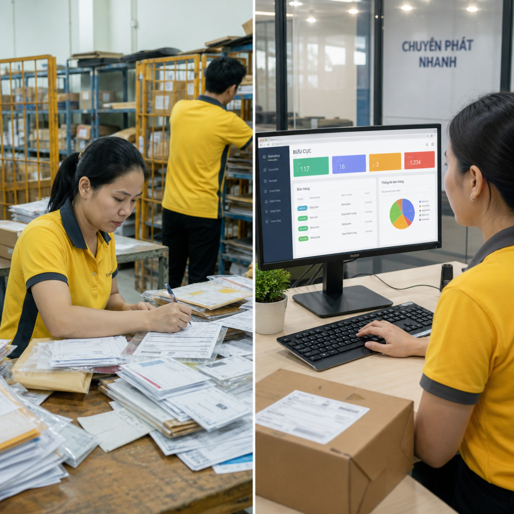 Từ Quản Lý Bưu Cục Thủ Công Đến Tự Động Hóa Với Phần Mềm Bưu Cục