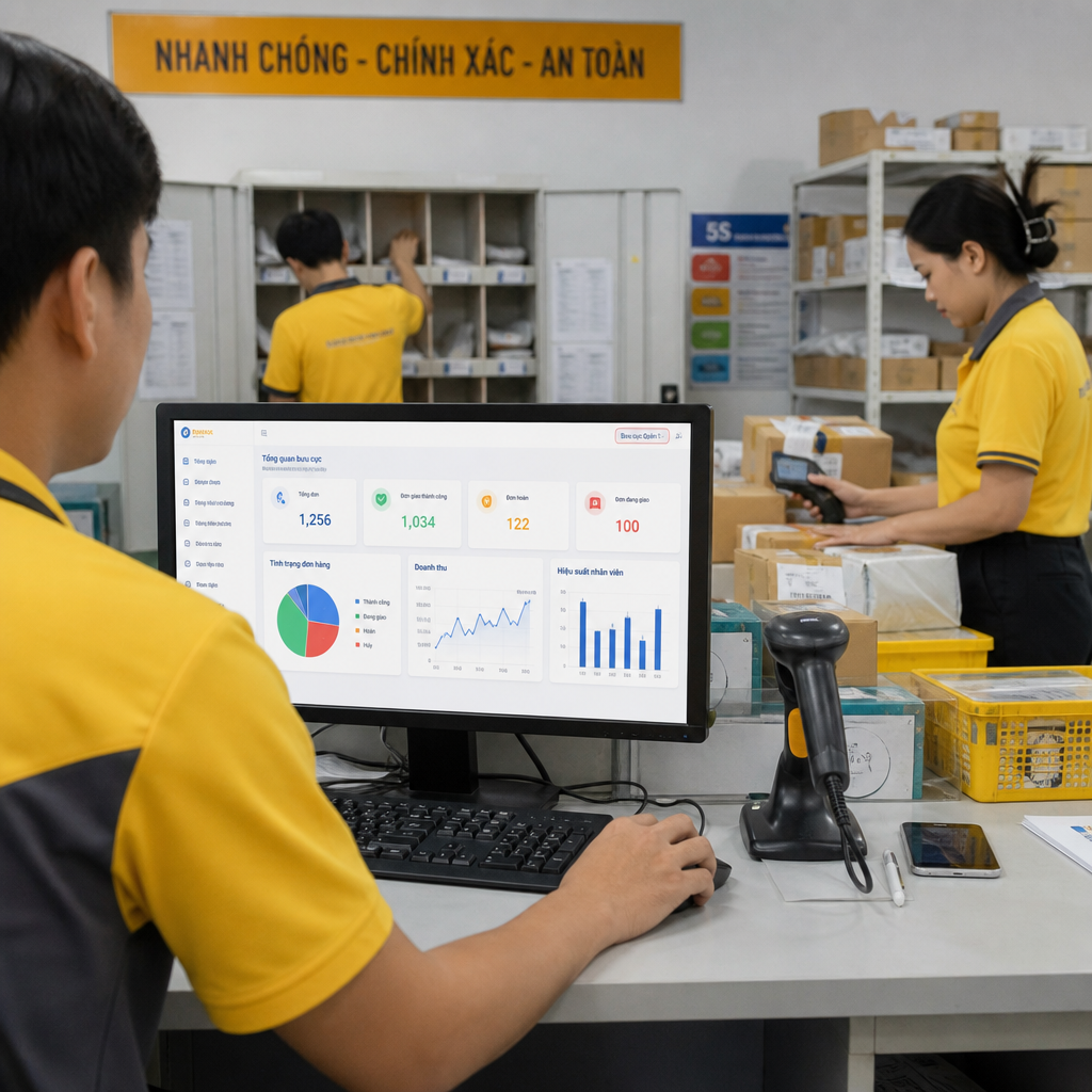 Phần Mềm Quản Lý Bưu Cục Giúp Tối Ưu Vận Hành Và Giảm Chi Phí Như Thế Nào?