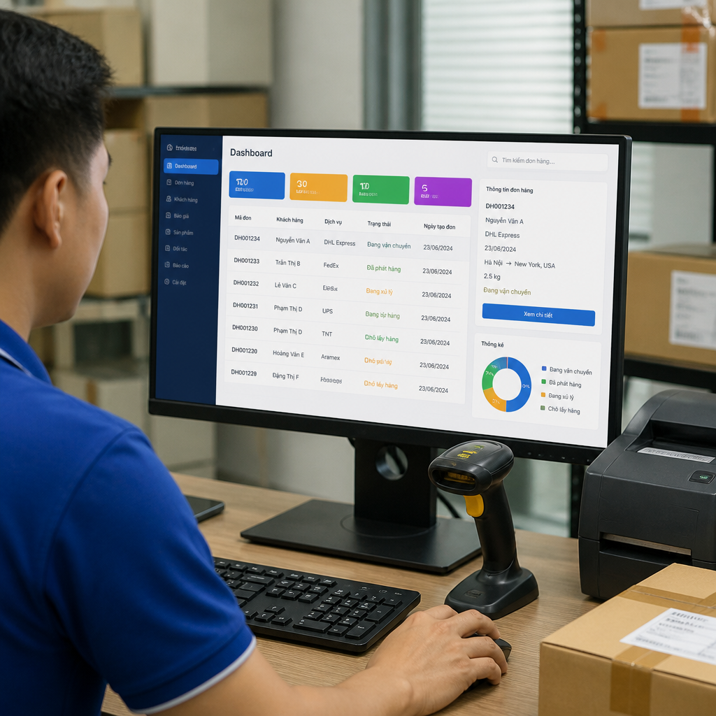 Phần mềm chuyển phát quốc tế: Giải pháp số hóa toàn bộ quy trình giao nhận