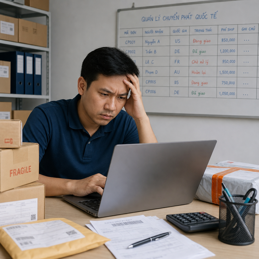 Quản lý chuyển phát quốc tế bằng Excel gặp những vấn đề gì?