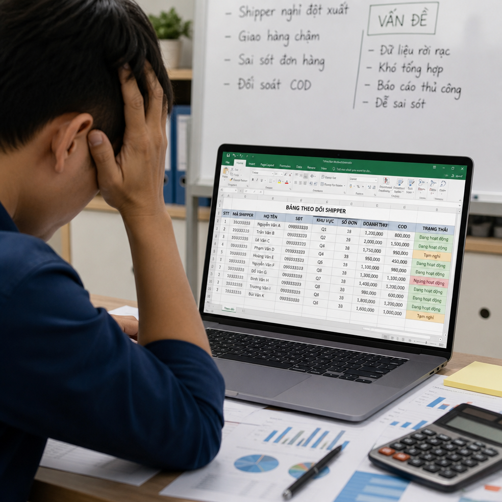 Quản Lý Shipper Bằng Excel Có Những Hạn Chế Gì? 7 Vấn Đề Doanh Nghiệp Thường Gặp