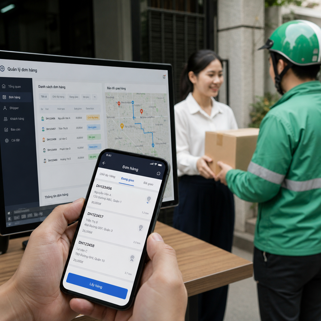 Phần Mềm Quản Lý Shipper Hoạt Động Như Thế Nào? Quy Trình Từ Phân Đơn Đến Giao Hàng