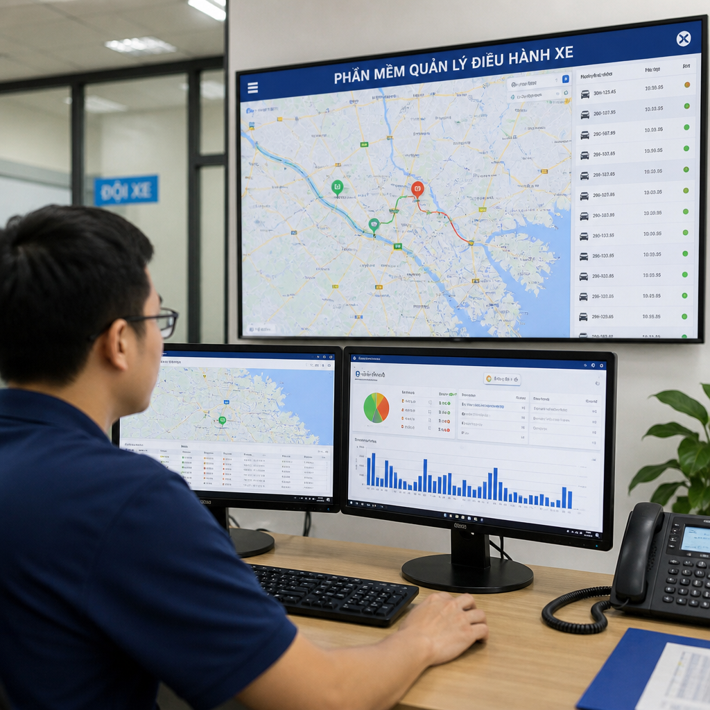 Phần mềm quản lý điều hành xe là gì? Giải pháp quản lý đội xe hiệu quả