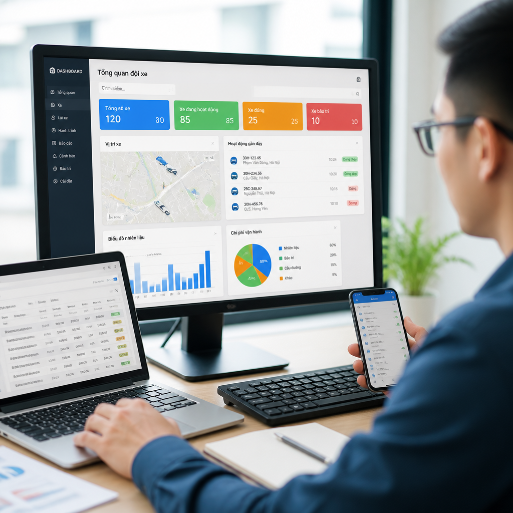 Phần mềm quản lý đội xe là gì? Giải pháp quản lý phương tiện tập trung