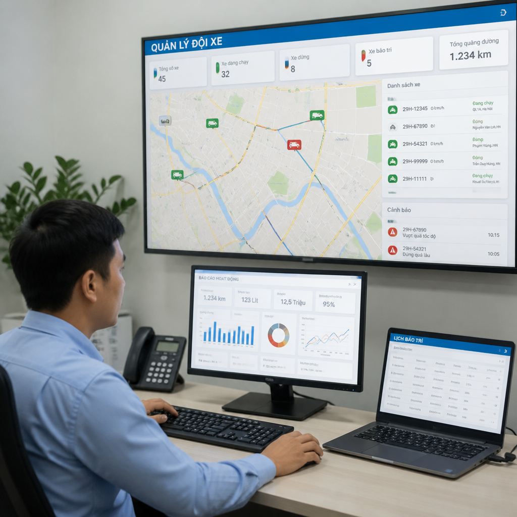 Phần mềm quản lý đội xe giúp tăng hiệu suất sử dụng phương tiện ra sao?