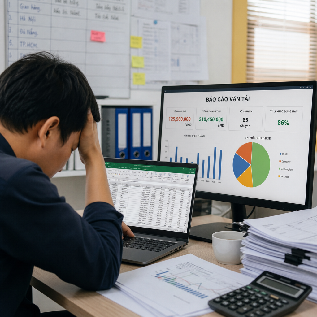 Phần Mềm Quản Lý Vận Tải Bằng Excel: 7 Hạn Chế Khiến Doanh Nghiệp Nên Chuyển Đổi