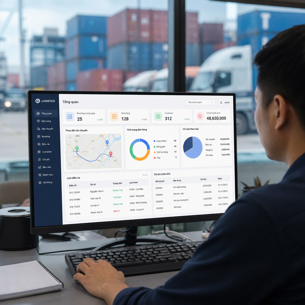 Phần Mềm Quản Lý Vận Tải Container: Tối Ưu Điều Xe, Booking Và Chi Phí
