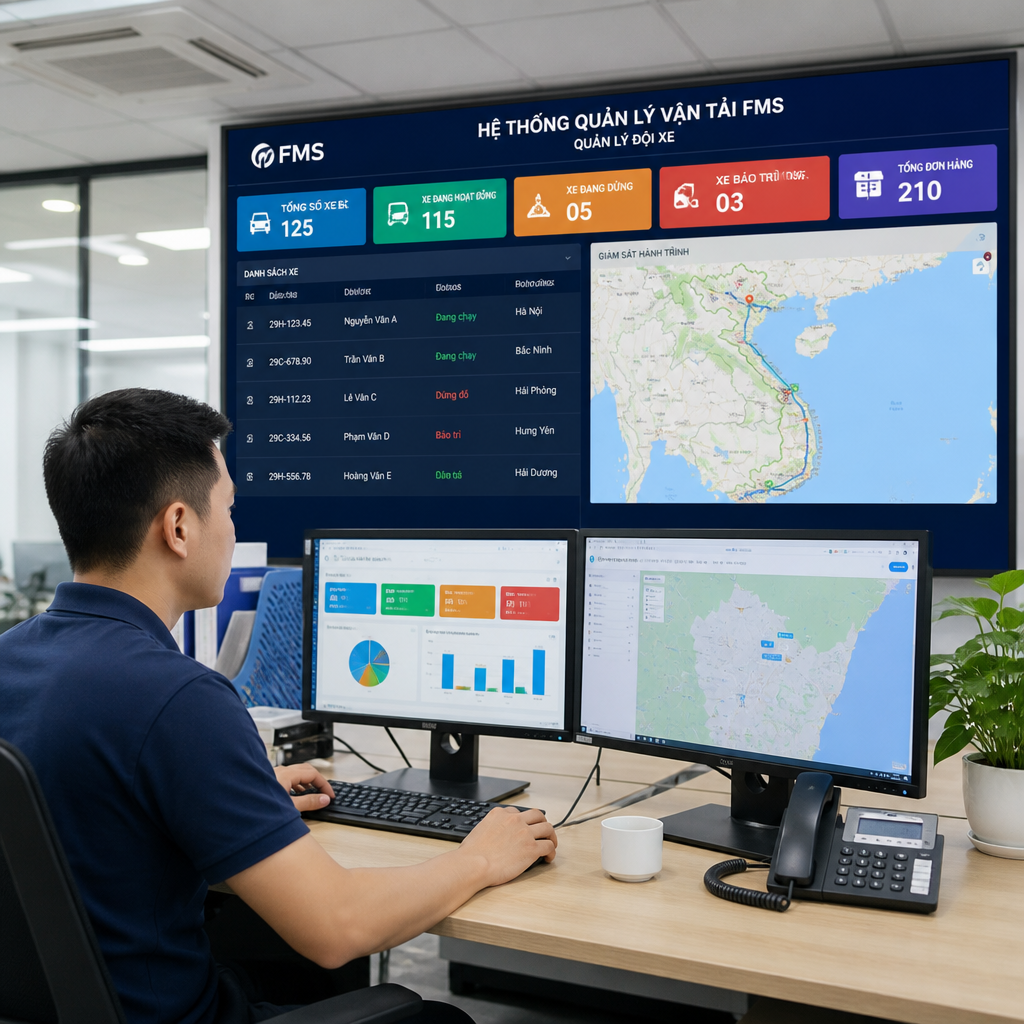 Phần Mềm Quản Lý Vận Tải Logistics FMS: Giải Pháp Quản Lý Đội Xe Hiện Đại