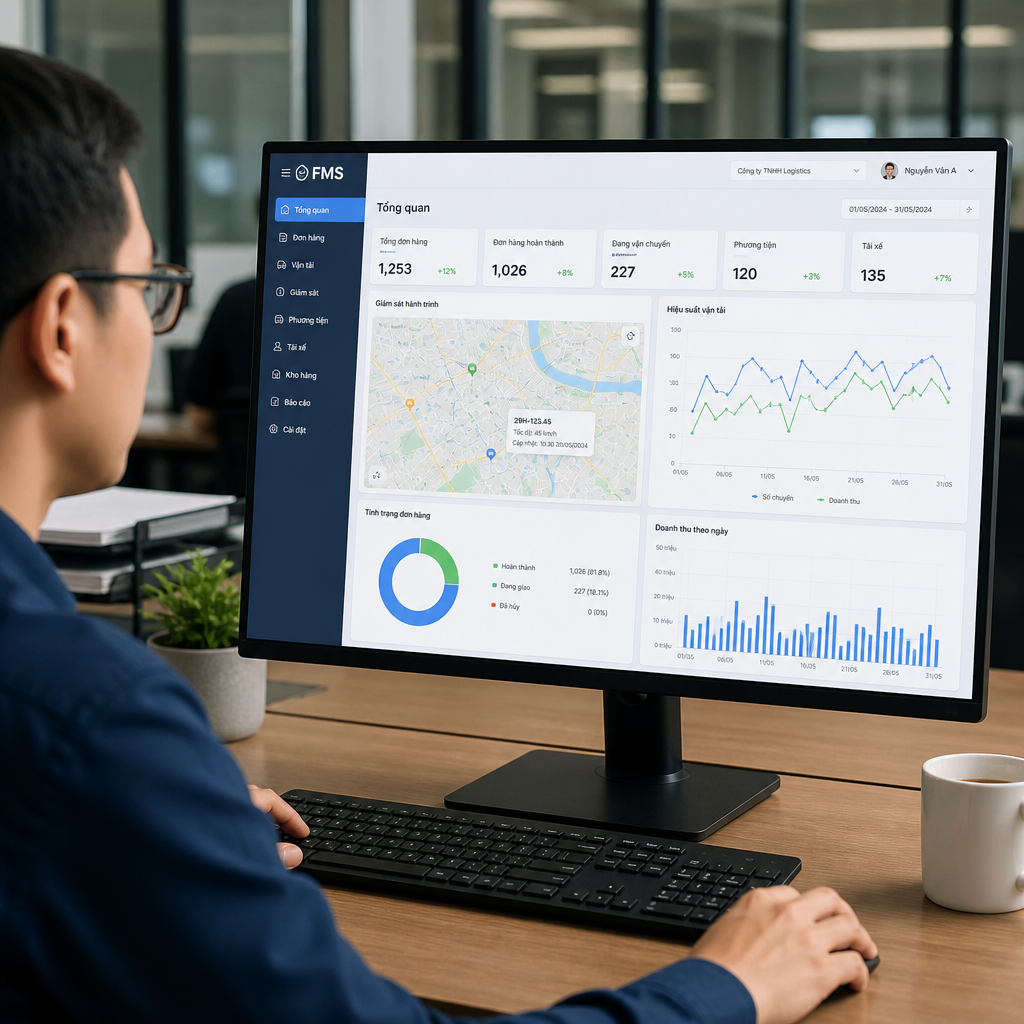Phần Mềm Quản Lý Vận Tải Logistics FMS: Giải Pháp Quản Lý Đội Xe Hiện Đại