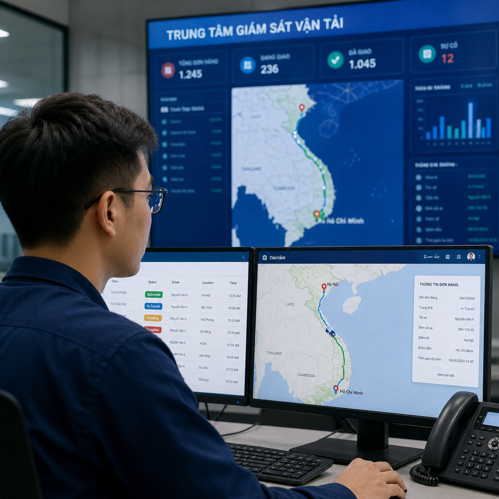 Phần Mềm Theo Dõi Vận Tải: Giám Sát Đơn Hàng Và Hành Trình Theo Thời Gian Thực