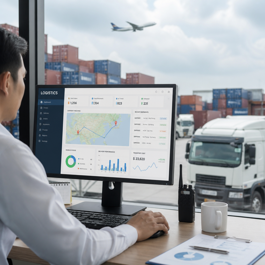 Phần Mềm Vận Tải Logistics: Tối Ưu Điều Hành, Đội Xe Và Chi Phí Vận Chuyển