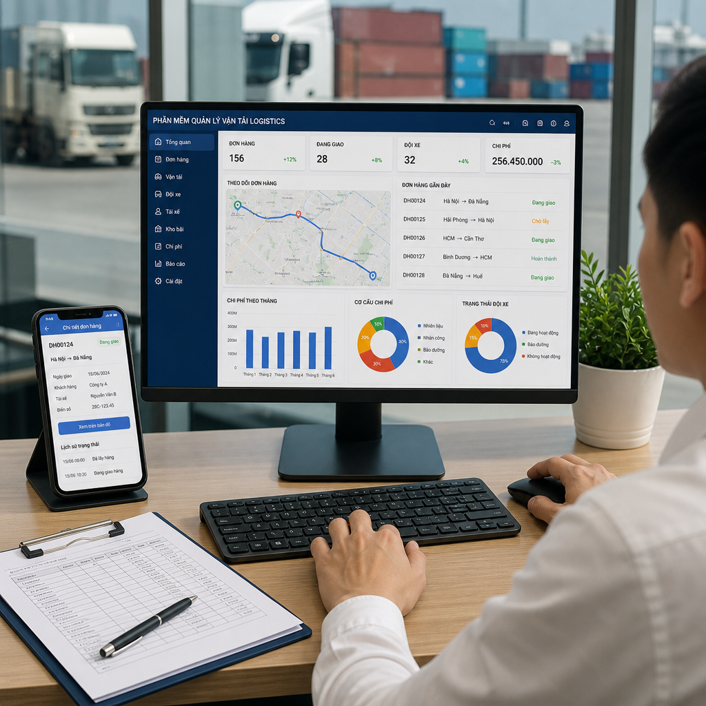Phần Mềm Quản Lý Vận Tải Logistics: Kết Nối Đơn Hàng, Đội Xe Và Chi Phí