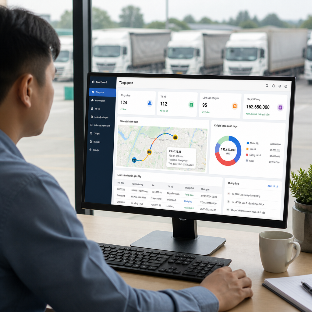 Phần Mềm Quản Lý Vận Tải Ô Tô: Quản Lý Xe, Tài Xế Và Chi Phí Tập Trung