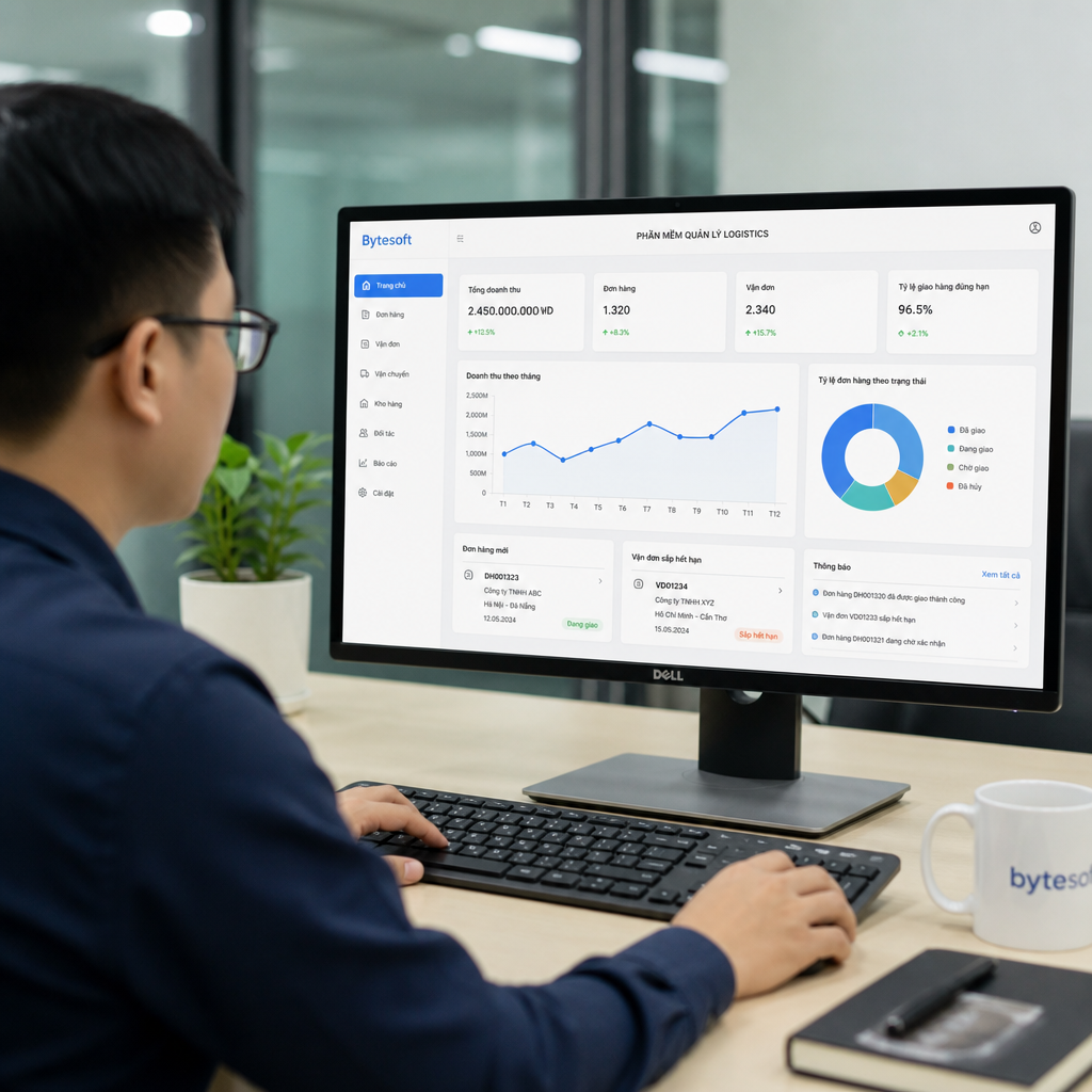 Phần mềm quản lý logistics Bytesoft: Tính năng, chi phí và giải pháp