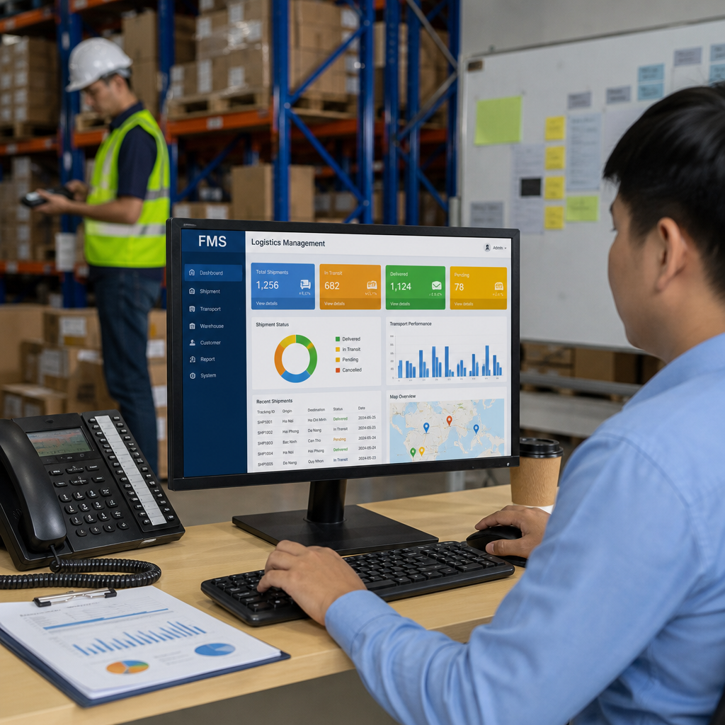 Phần mềm quản lý logistics FMS: Tính năng và giải pháp vận hành