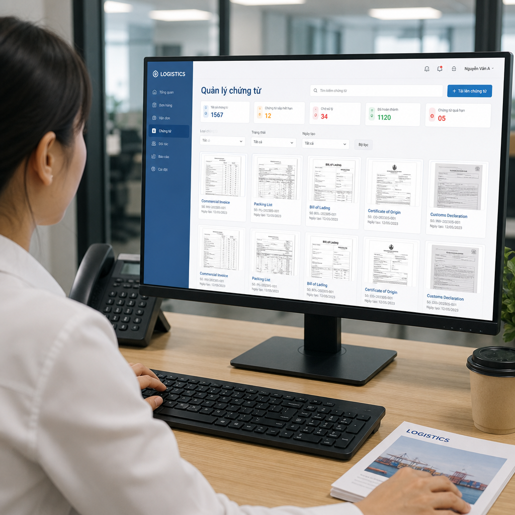 Phần mềm chứng từ logistics: Số hóa và quản lý chứng từ tập trung