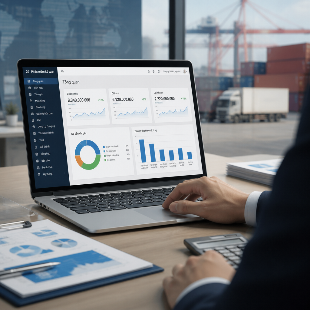 Phần mềm kế toán cho doanh nghiệp logistics: Quản lý doanh thu và chi phí