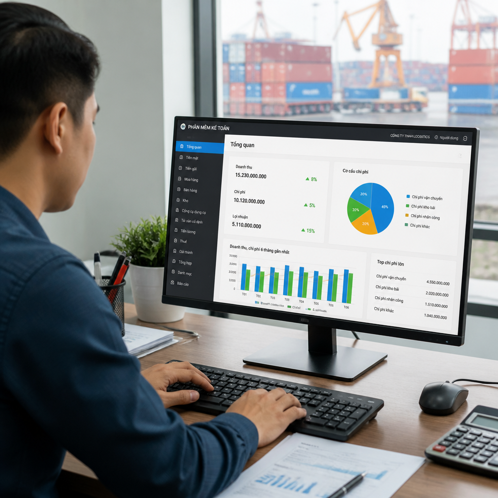 Phần mềm kế toán cho doanh nghiệp logistics: Quản lý doanh thu và chi phí