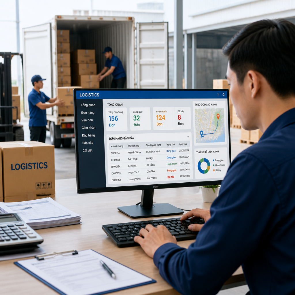 Phần mềm vận chuyển logistics: Quản lý đơn hàng và giao nhận hiệu quả
