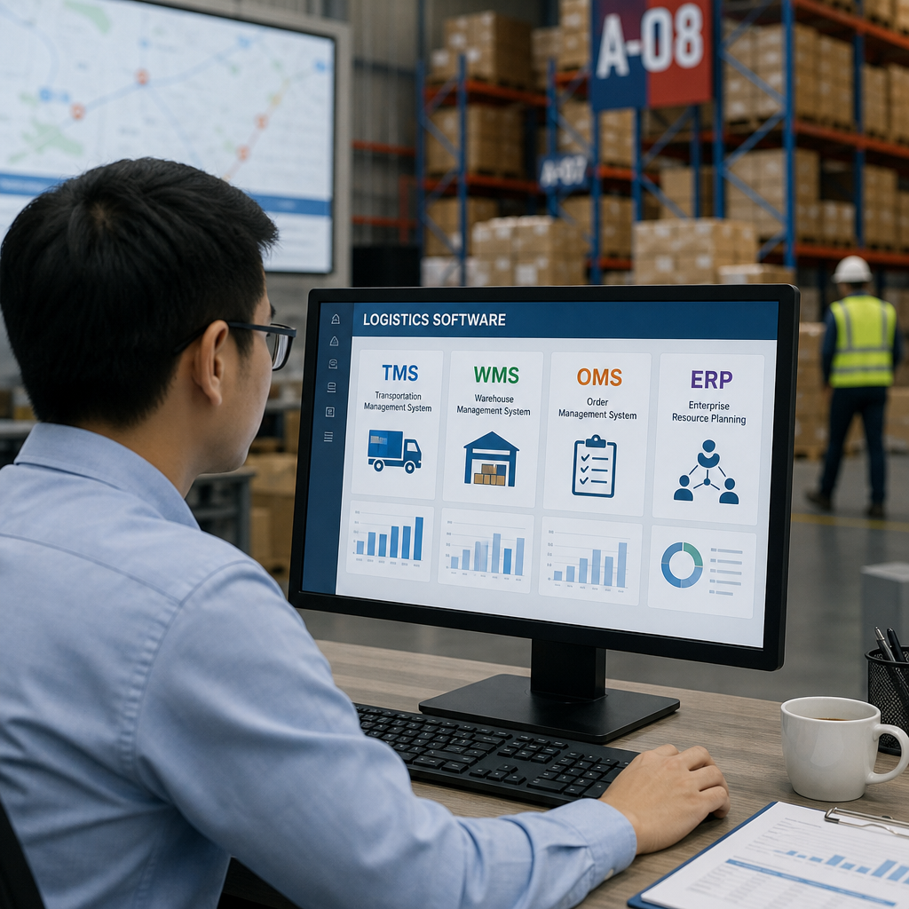 Hệ thống phần mềm ứng dụng trong logistics: TMS, WMS, OMS và ERP