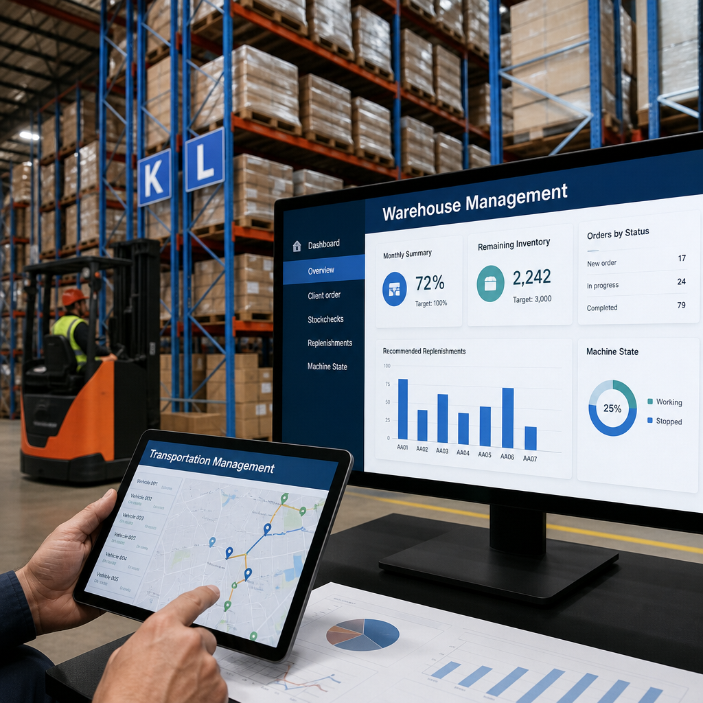Hệ thống phần mềm ứng dụng trong logistics: TMS, WMS, OMS và ERP