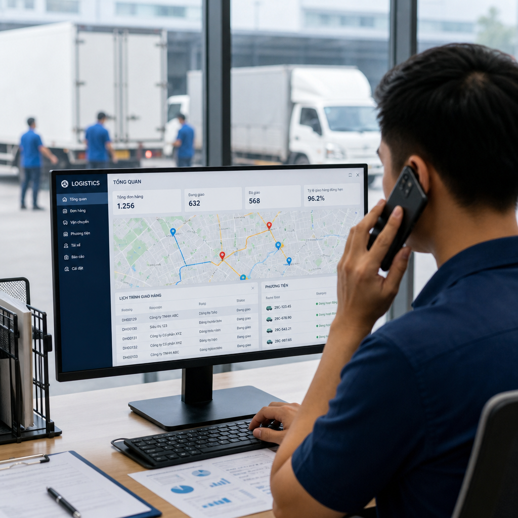 Phần mềm quản lý vận chuyển logistics: Tối ưu giao hàng và điều phối