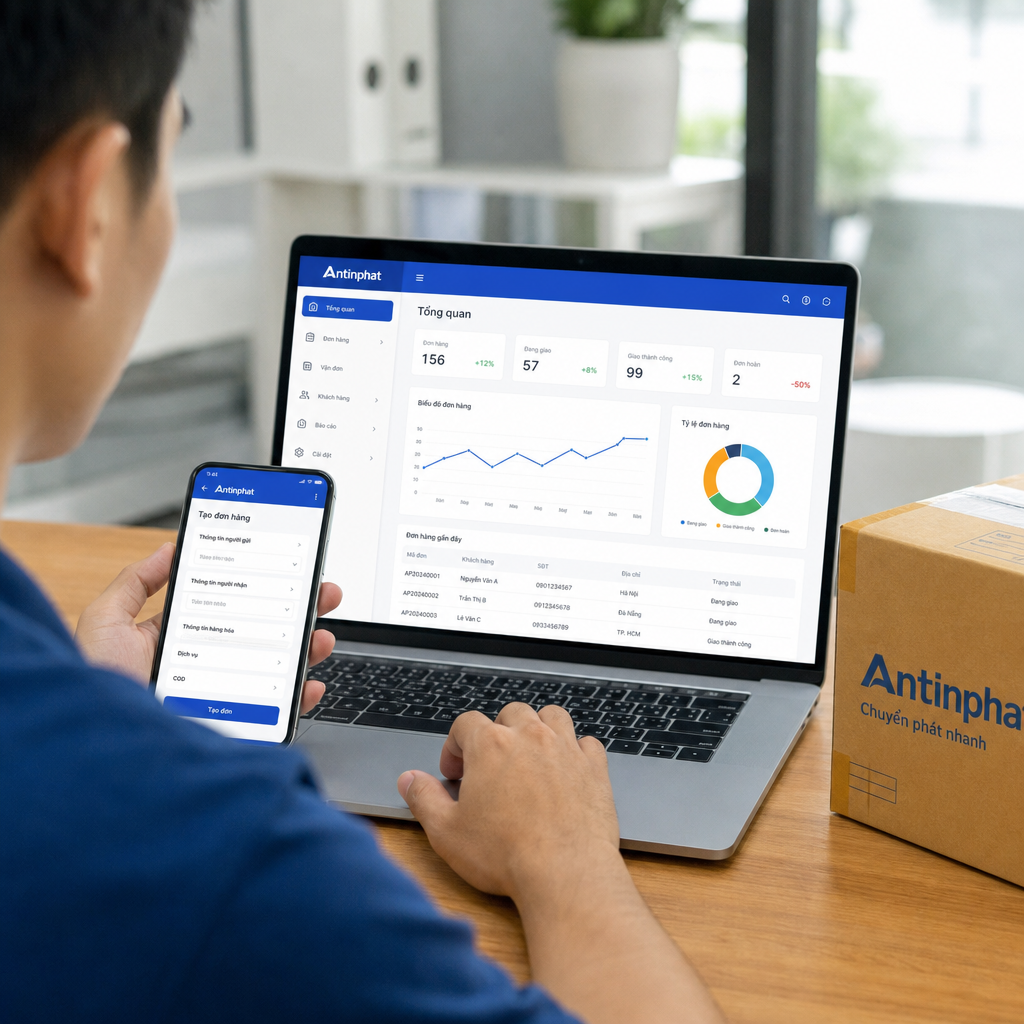 Phần mềm chuyển phát nhanh Antinphat: Tính năng và giải pháp quản lý