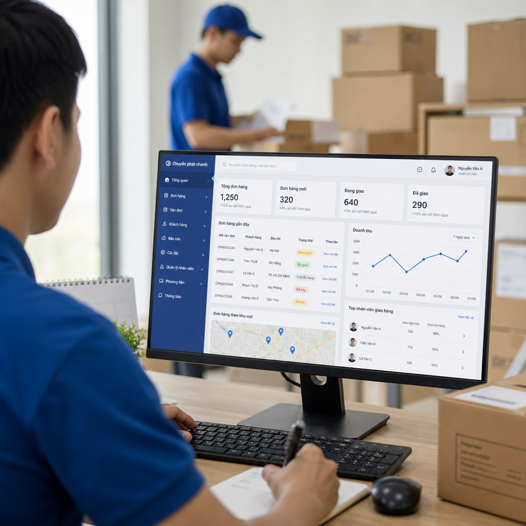 Xây dựng phần mềm quản lý chuyển phát nhanh: Tính năng và chi phí