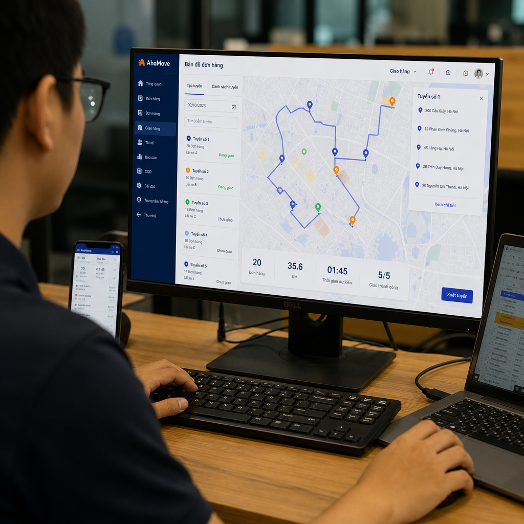 Phần mềm điều phối giao hàng: Tối ưu tuyến đường và phân bổ đơn cho shipper