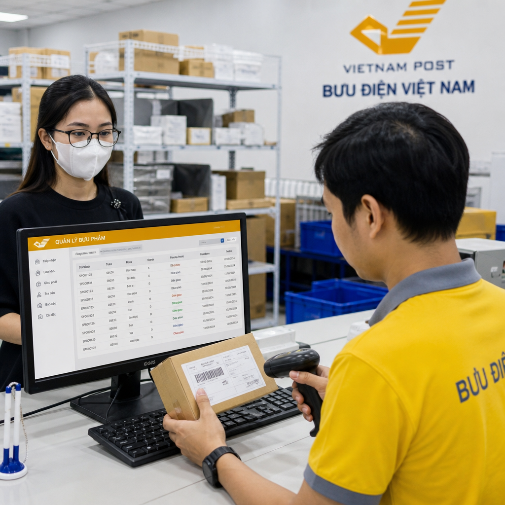 Phần mềm quản lý bưu phẩm: Giải pháp quản lý tiếp nhận, lưu kho và giao phát