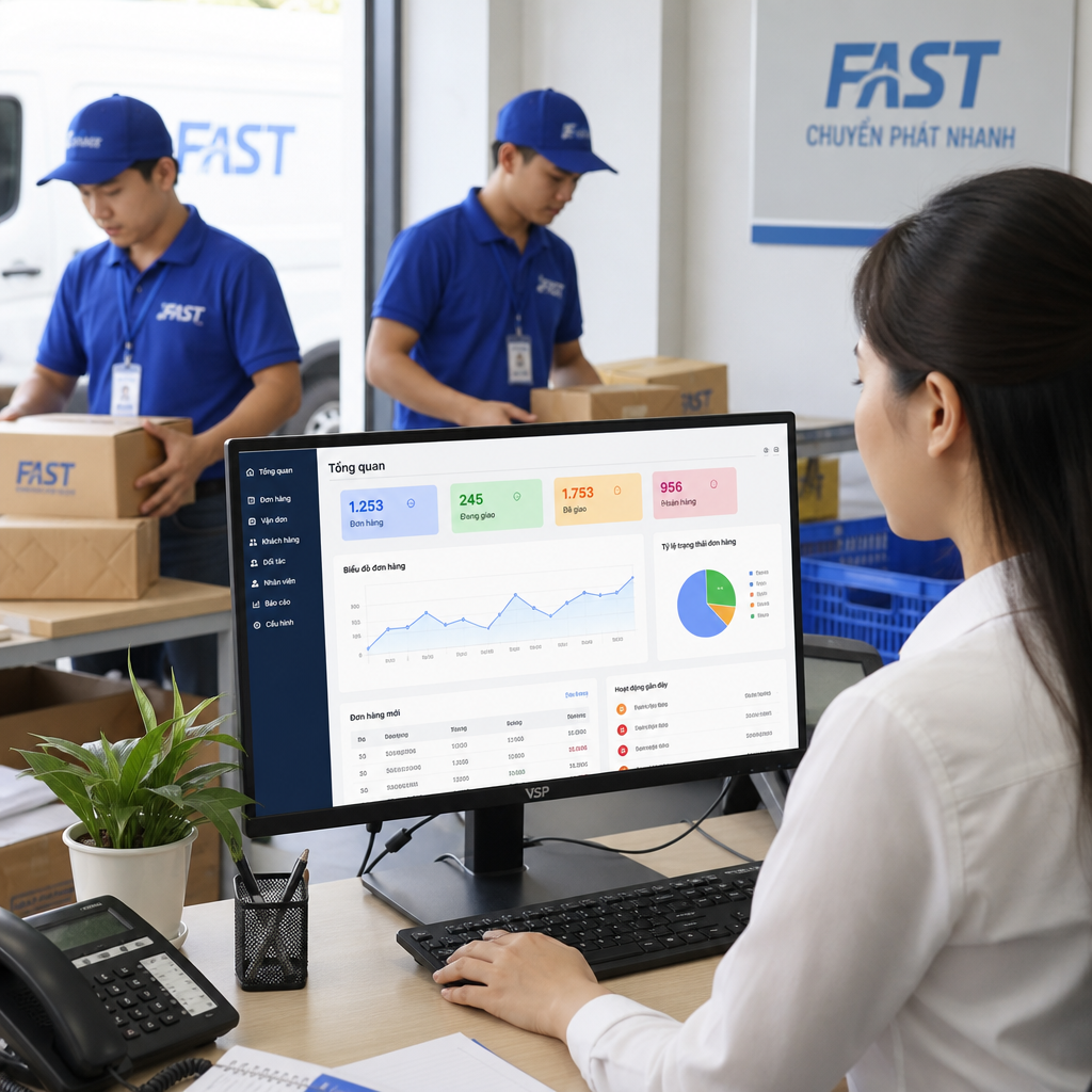 Phần mềm quản lý công ty chuyển phát: Quản lý toàn diện vận hành và kinh doanh