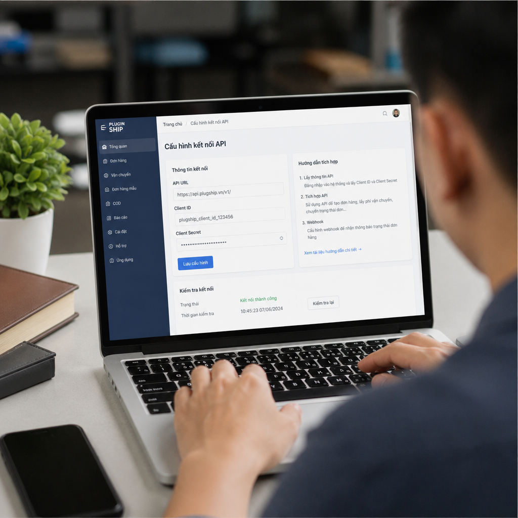 Phần mềm chuyển phát nhanh tích hợp API: Kết nối tự động với website và hệ thống doanh nghiệp