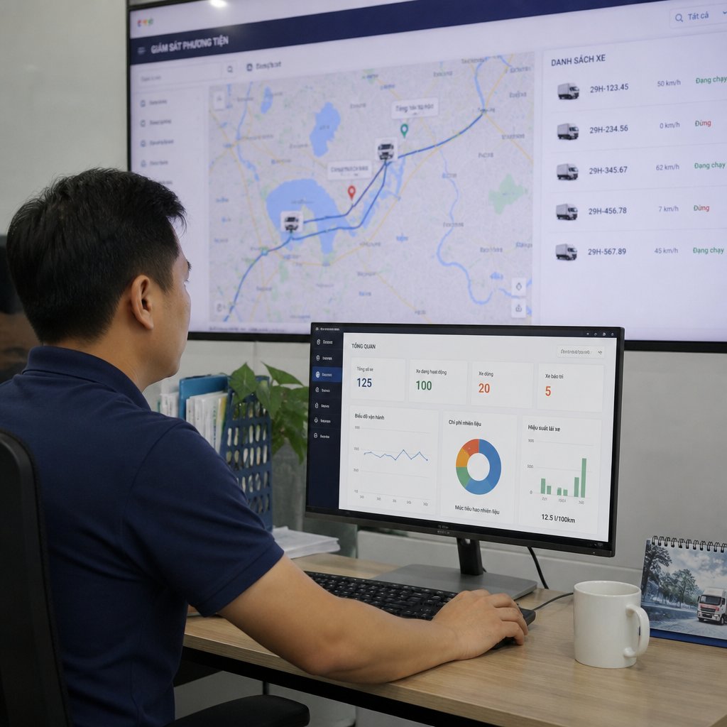 Phần mềm quản lý xe tải: Giải pháp số hóa quy trình và nâng cao hiệu quả vận hành
