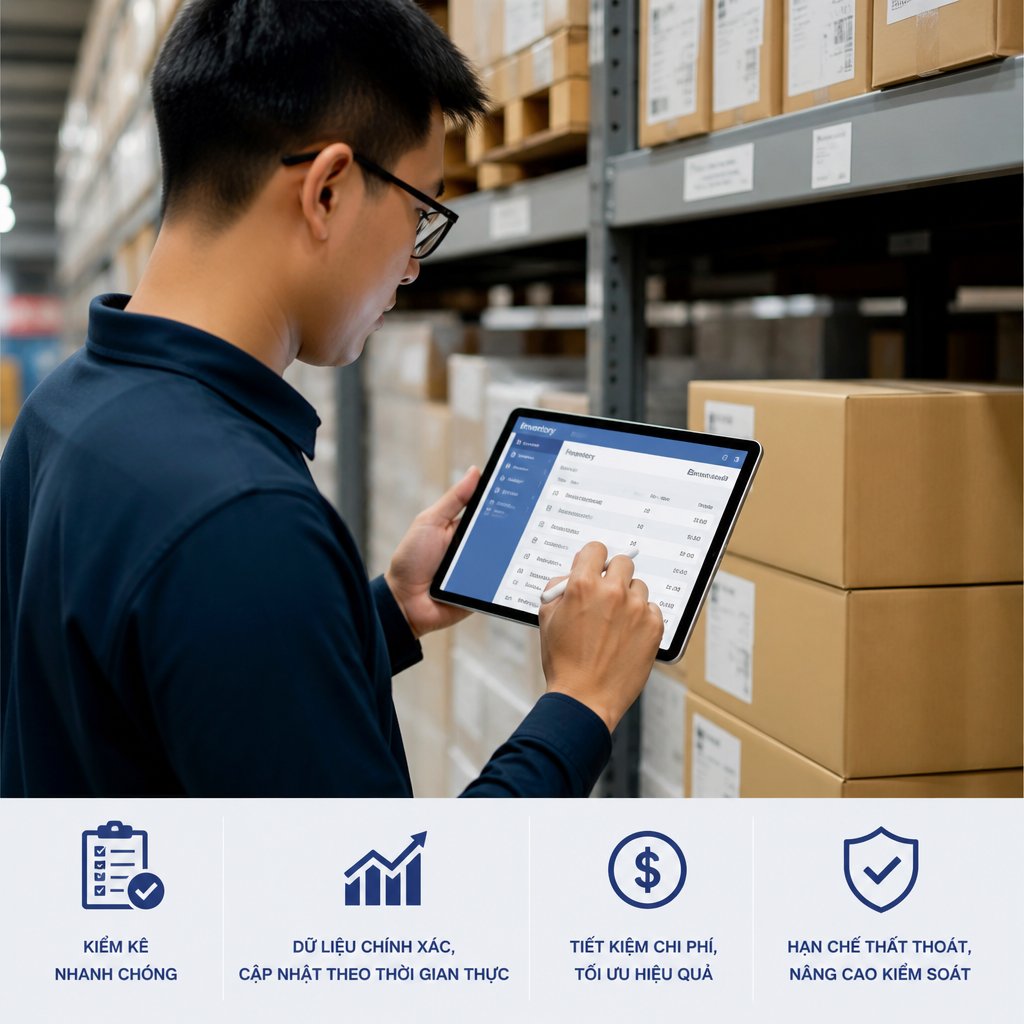 Ứng dụng phần mềm kiểm kê hàng hóa trong doanh nghiệp: Lợi ích và cách triển khai hiệu quả