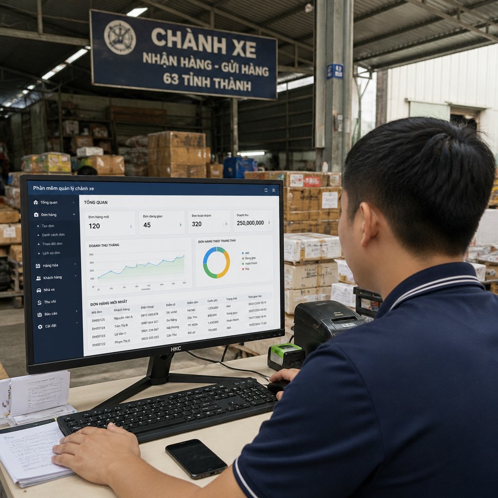 Phần mềm quản lý chành xe: Giải pháp số hóa quy trình và nâng cao hiệu quả vận hành