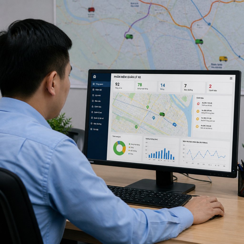 Lựa chọn phần mềm quản lý điều hành xe phù hợp: Tính năng, lợi ích và kinh nghiệm triển khai