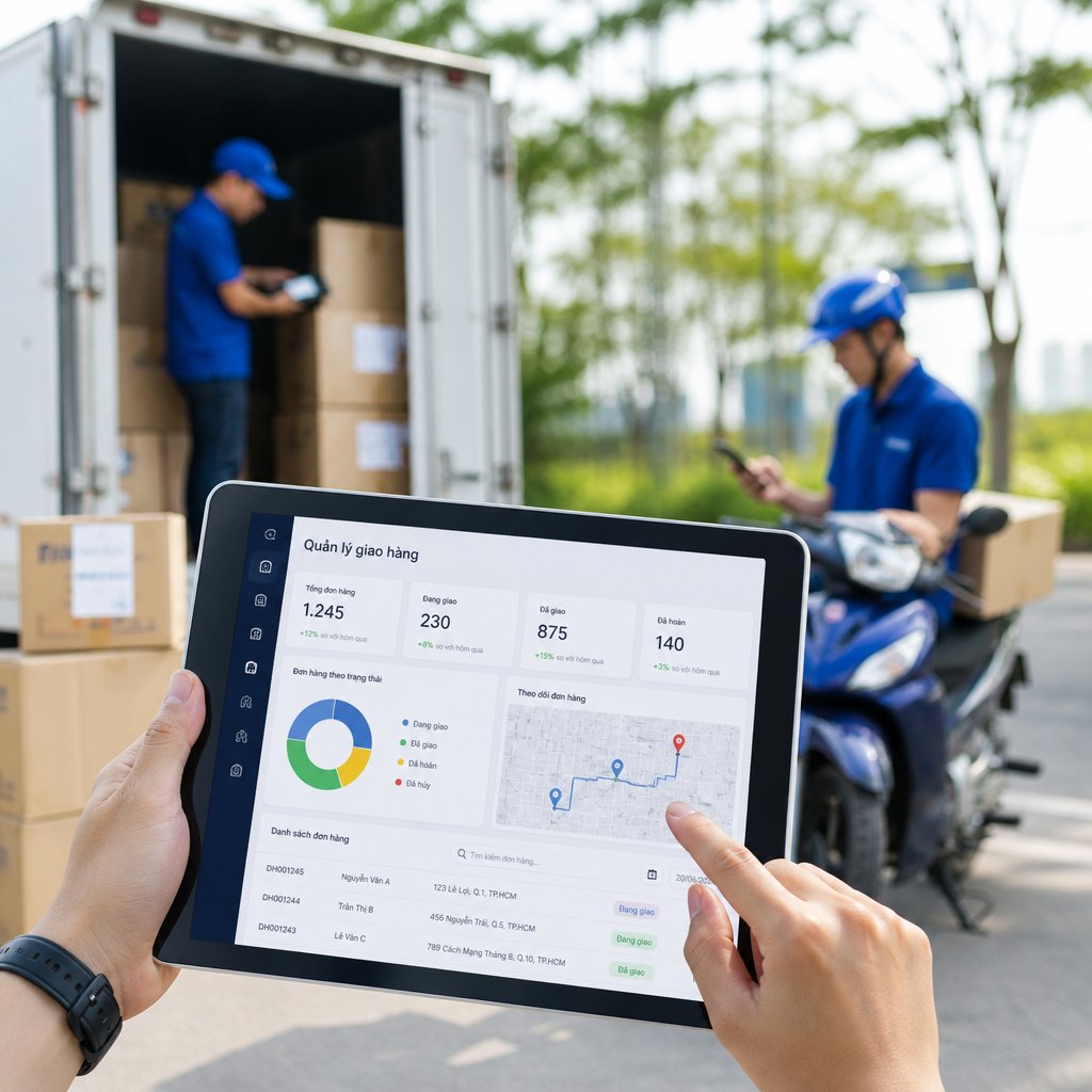 Phần mềm quản lý giao hàng: Giải pháp số hóa quy trình và nâng cao hiệu quả vận hành