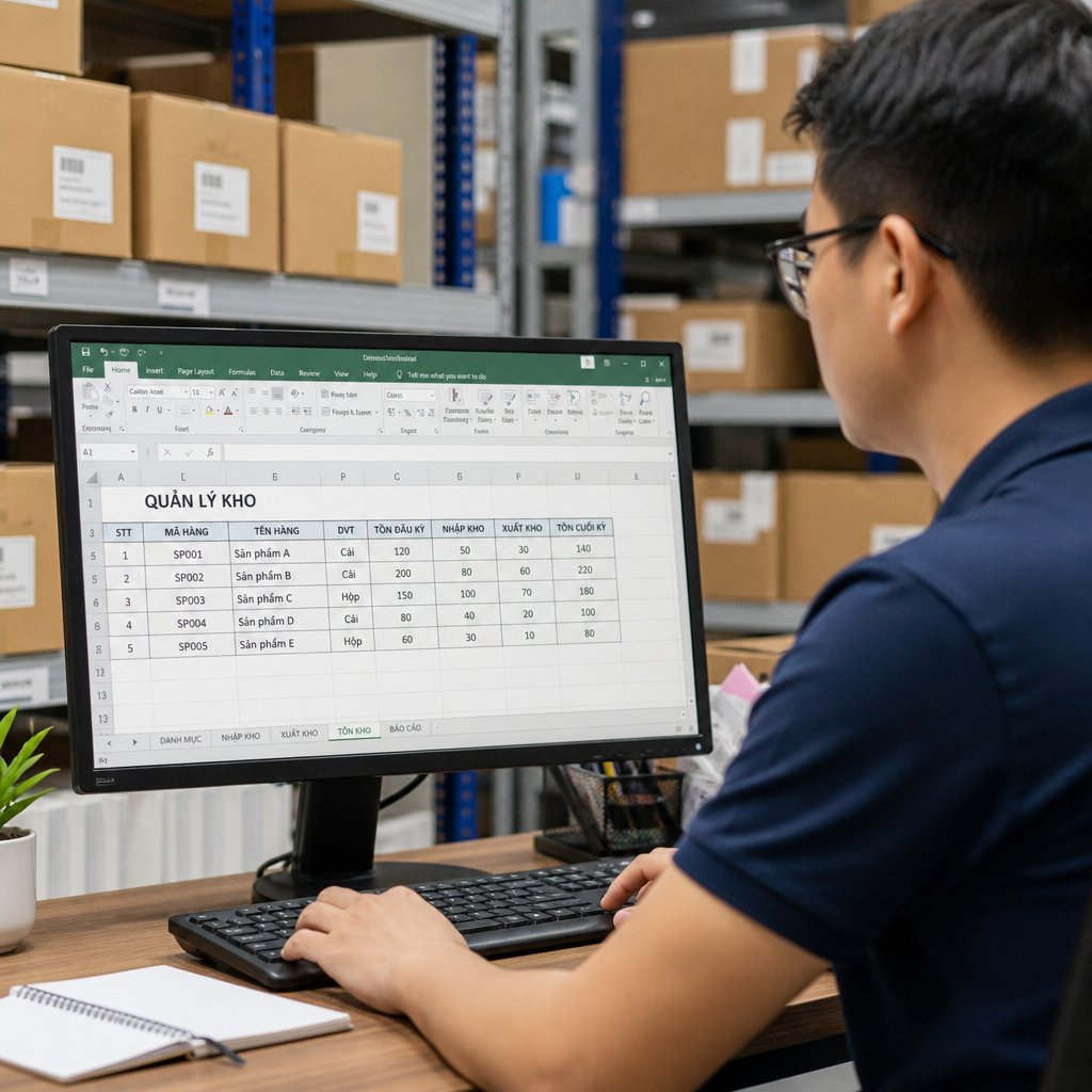Ứng dụng phần mềm quản lý kho excel trong doanh nghiệp: Lợi ích và cách triển khai hiệu quả