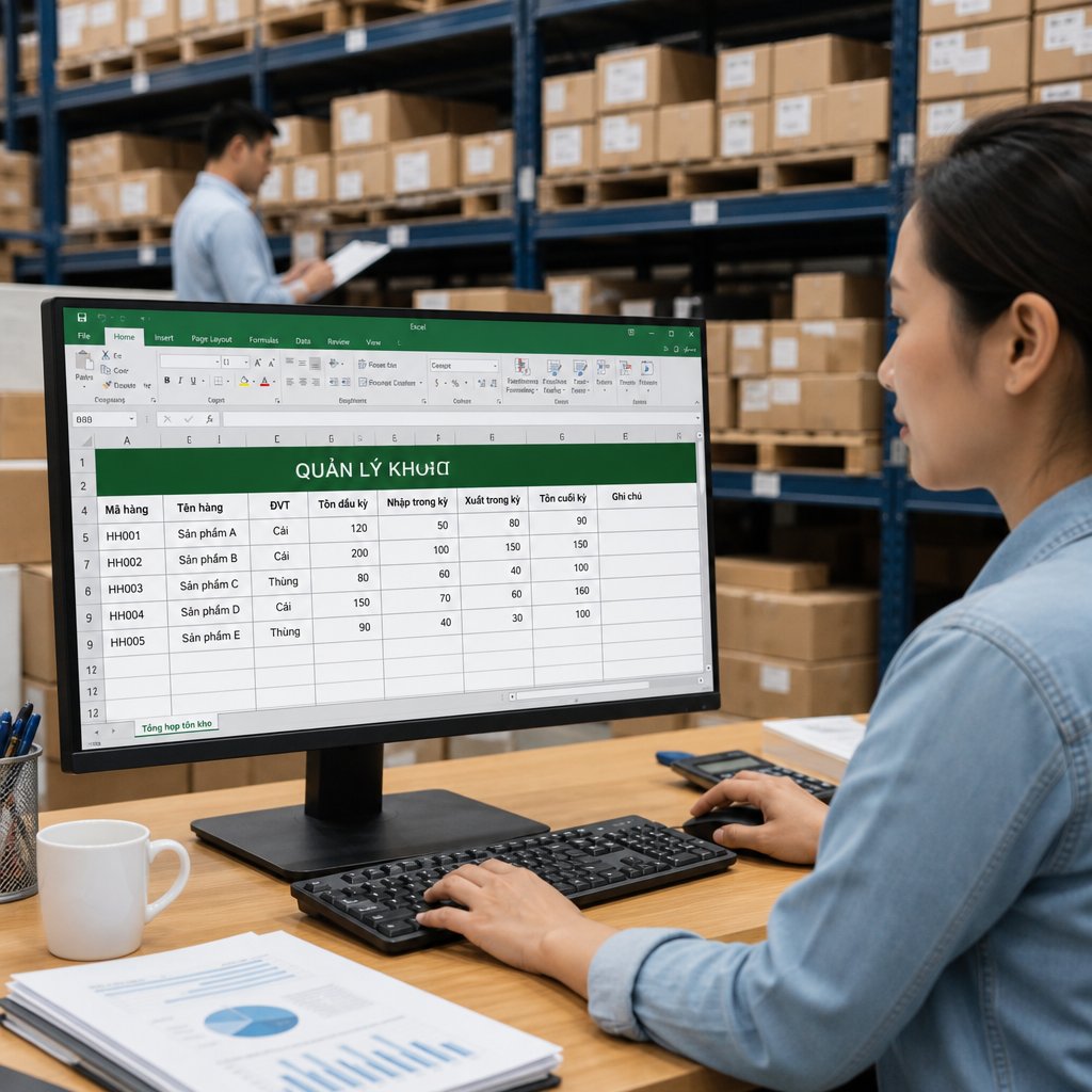 Ứng dụng phần mềm quản lý kho excel trong doanh nghiệp: Lợi ích và cách triển khai hiệu quả