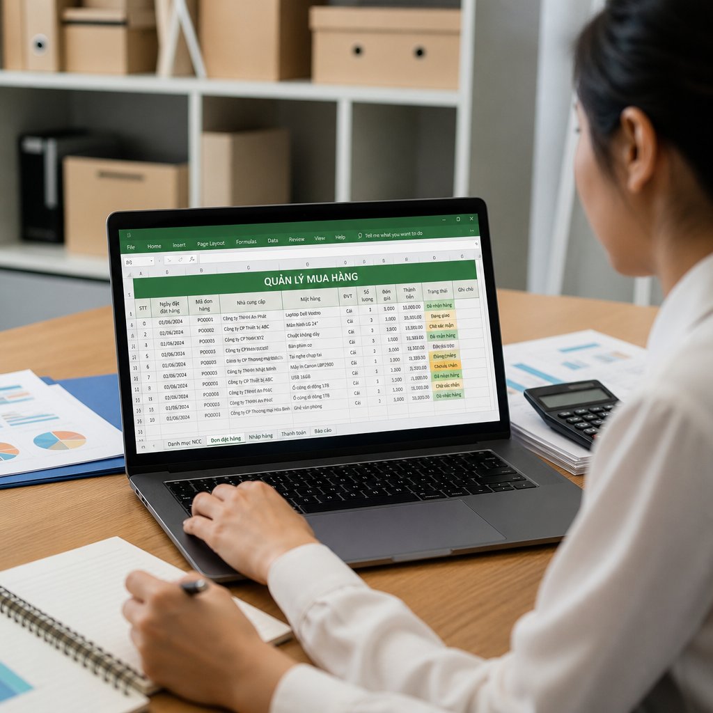 Phần mềm quản lý mua hàng bằng excel: Giải pháp số hóa quy trình và nâng cao hiệu quả vận hành