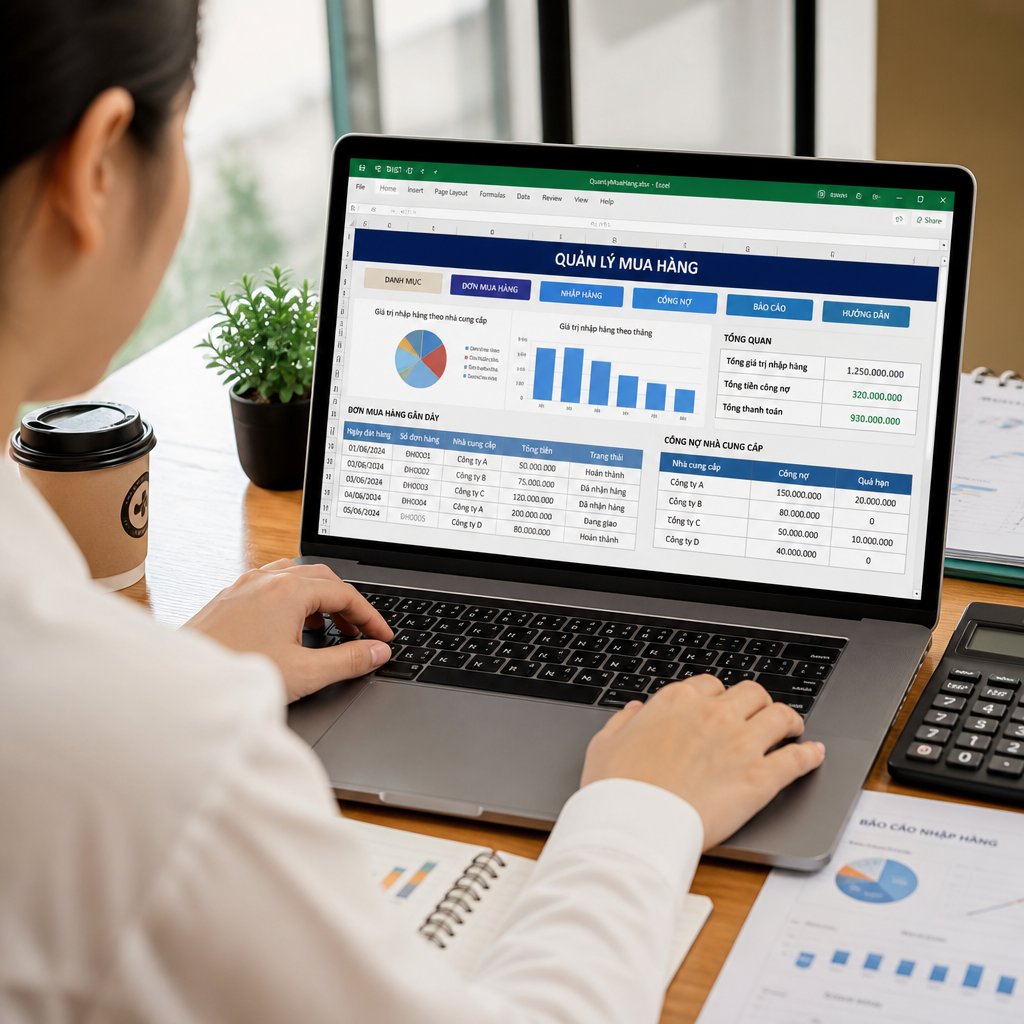 Phần mềm quản lý mua hàng bằng excel: Giải pháp số hóa quy trình và nâng cao hiệu quả vận hành