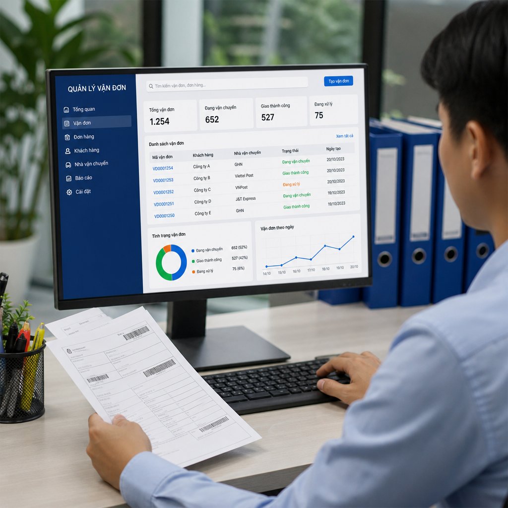 Ứng dụng phần mềm quản lý vận đơn trong doanh nghiệp: Lợi ích và cách triển khai hiệu quả