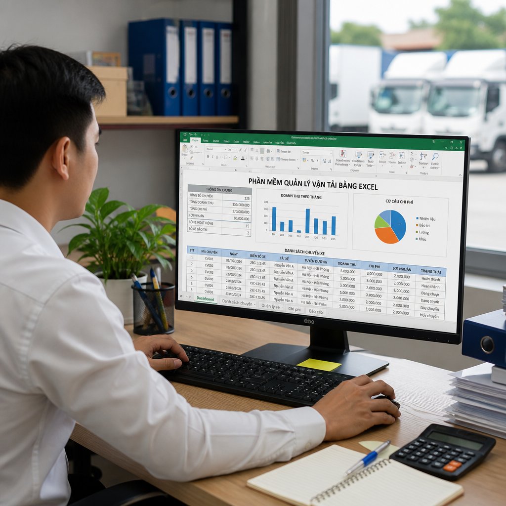 Phần mềm quản lý vận tải bằng excel: Giải pháp số hóa quy trình và nâng cao hiệu quả vận hành
