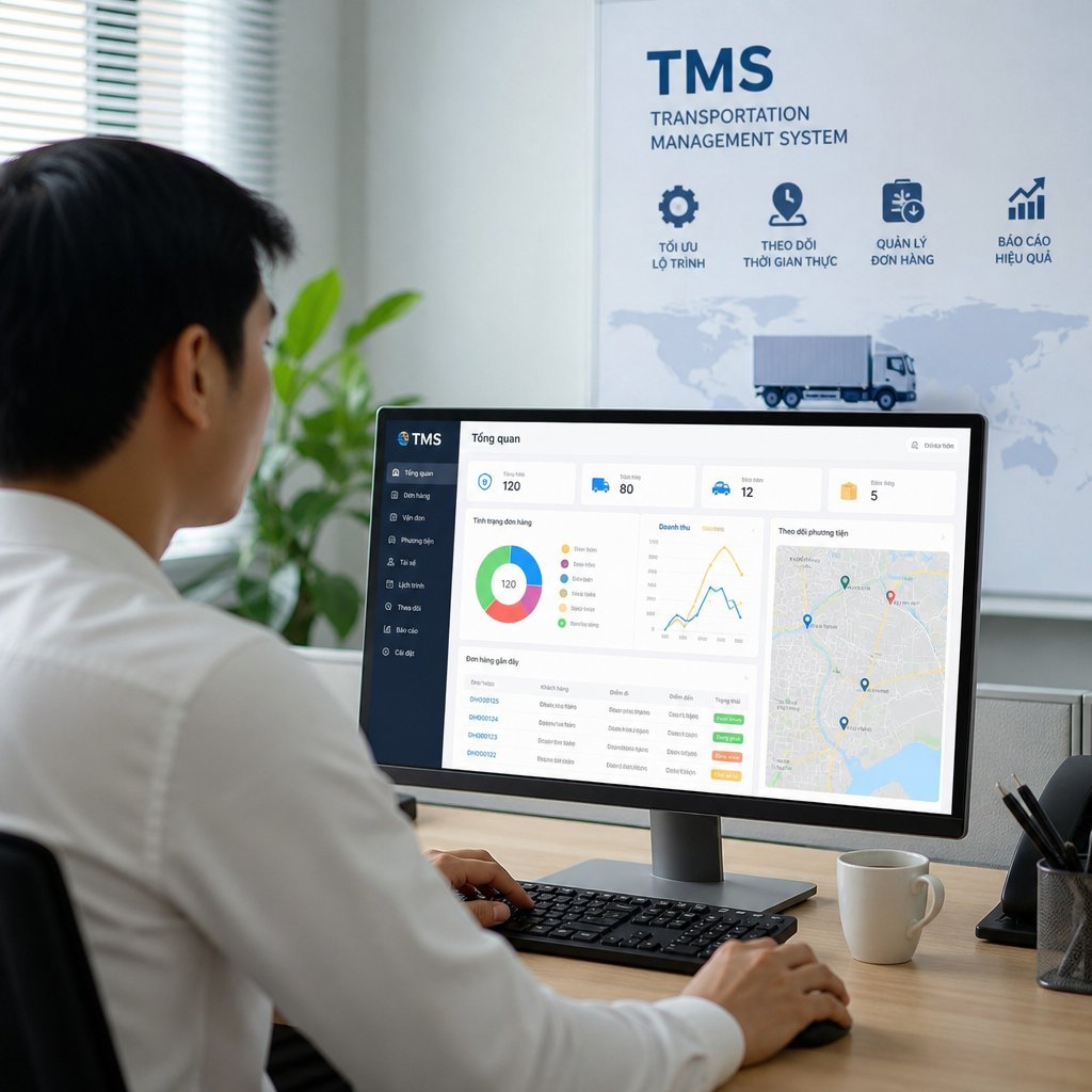 Ứng dụng phần mềm quản lý vận tải tms trong doanh nghiệp: Lợi ích và cách triển khai hiệu quả