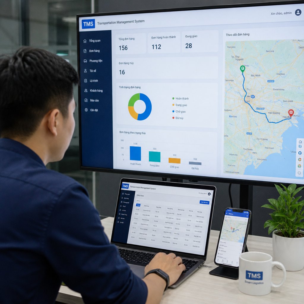 Ứng dụng phần mềm quản lý vận tải tms trong doanh nghiệp: Lợi ích và cách triển khai hiệu quả