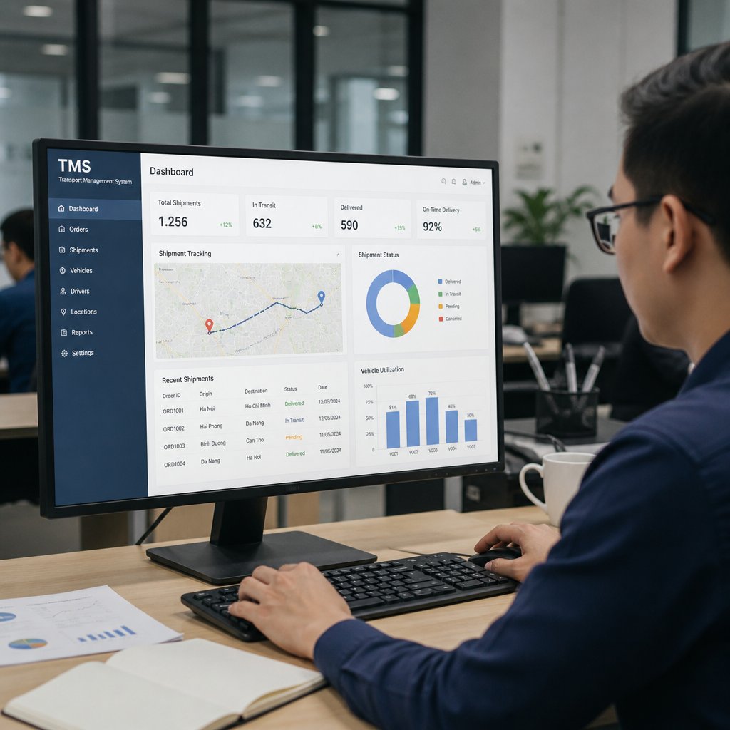 Ứng dụng phần mềm tms trong doanh nghiệp: Lợi ích và cách triển khai hiệu quả