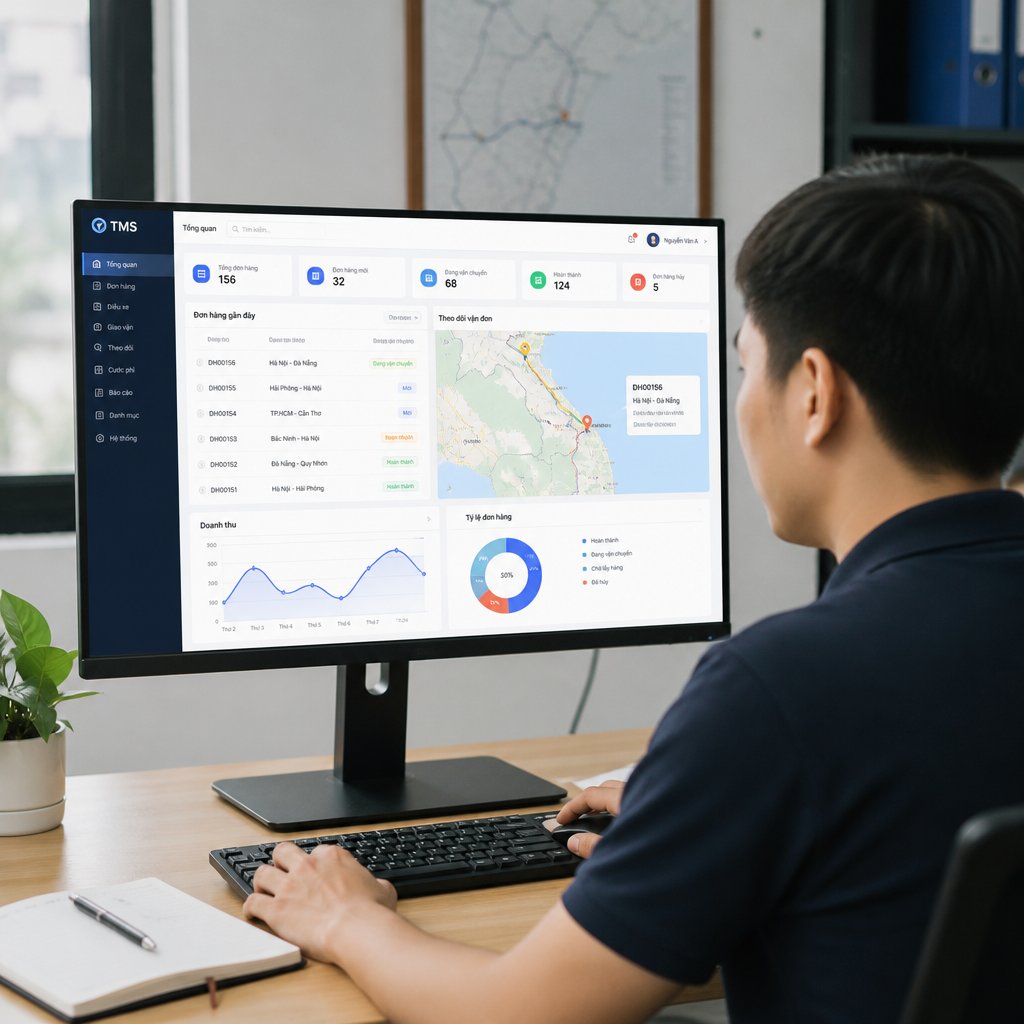 Phần mềm quản lý vận tải TMS: Tối ưu quy trình điều hành