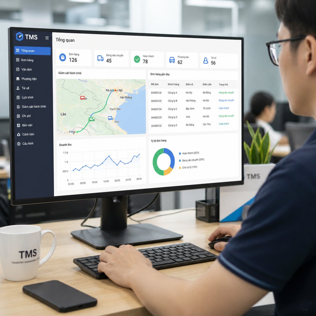 Phần mềm quản lý vận tải TMS: Tối ưu quy trình điều hành